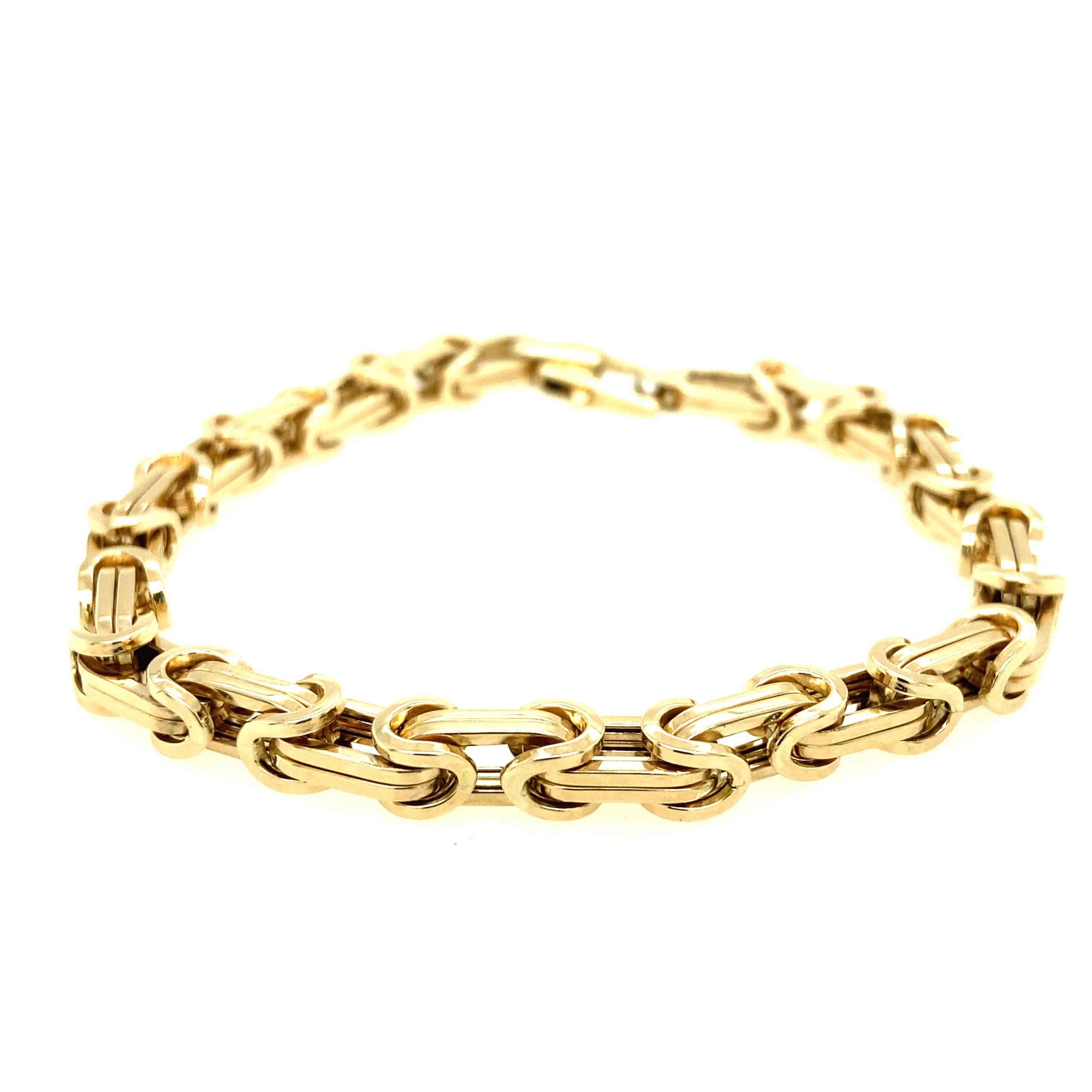 14K Gold Byzantine Link Bracelet