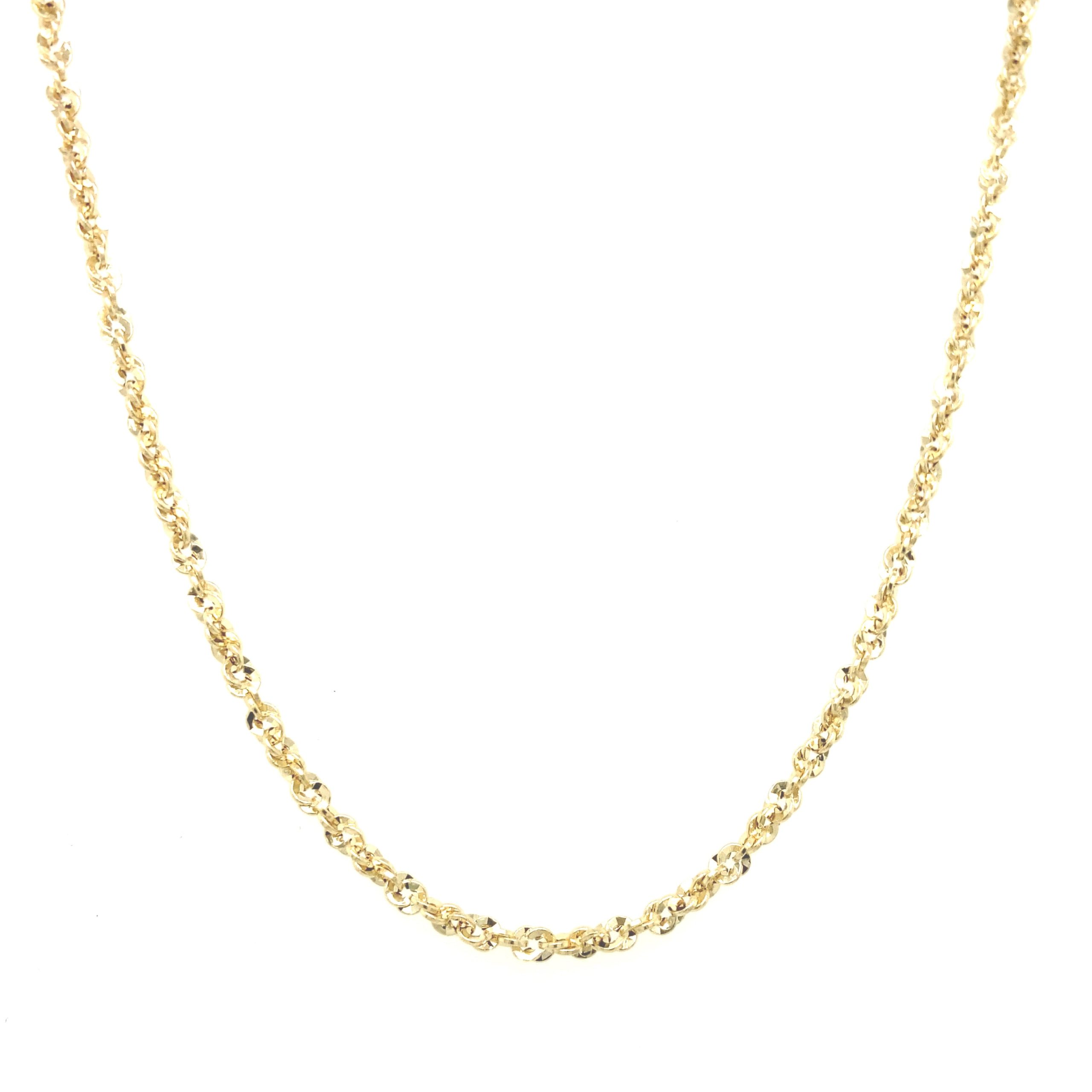 14K Gold Rope Necklace