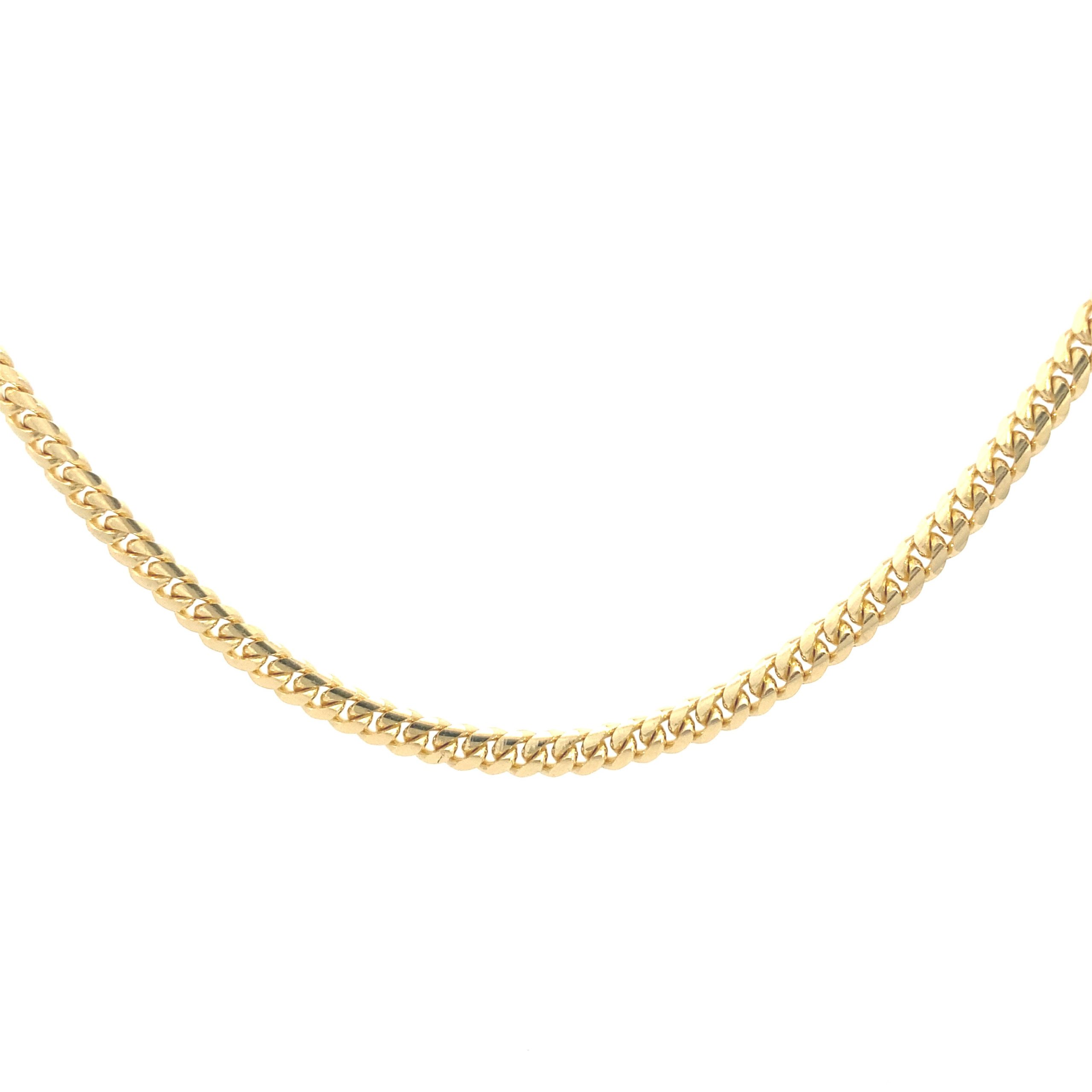 14K Gold Miami Solid Cuban Chain