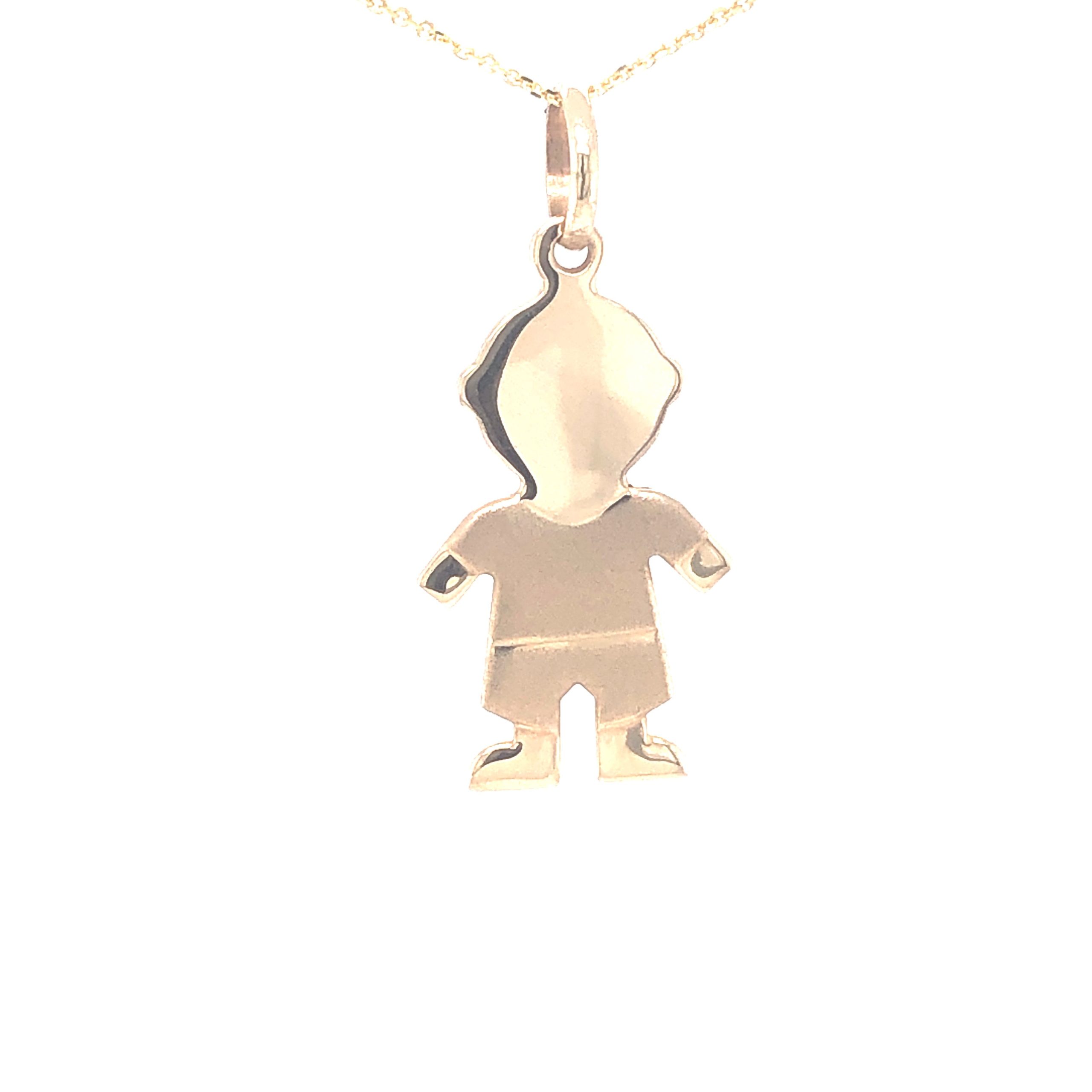 14K PENDANT BOY WHITE GOLD