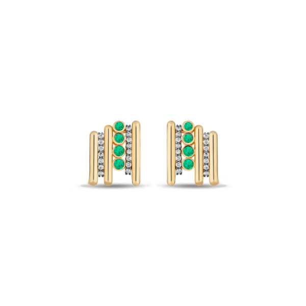 Mason & Books 14K Yellow Gold Emerald Runway Stud Earrings - RWSE03