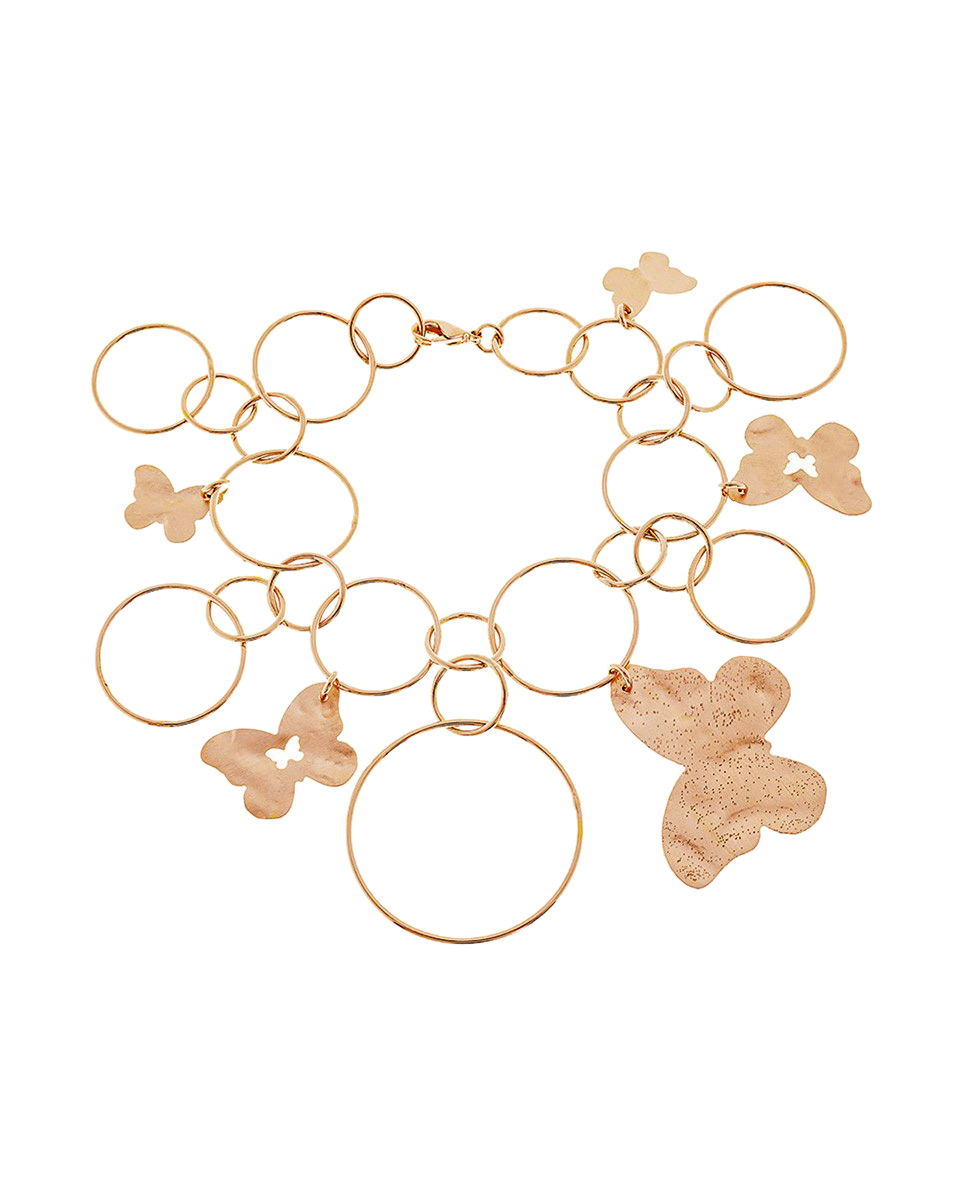 Desire Circles & Butterflies Bronze Bracelet