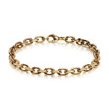 7mm Gold Steel Figaro Link Bracelet