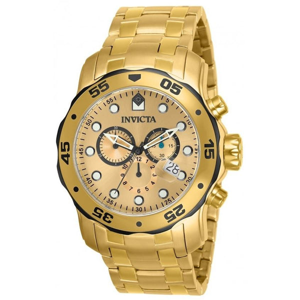 Invicta Men's 80070 Pro Diver Scuba Gold-Tone Stainless Steel Watch