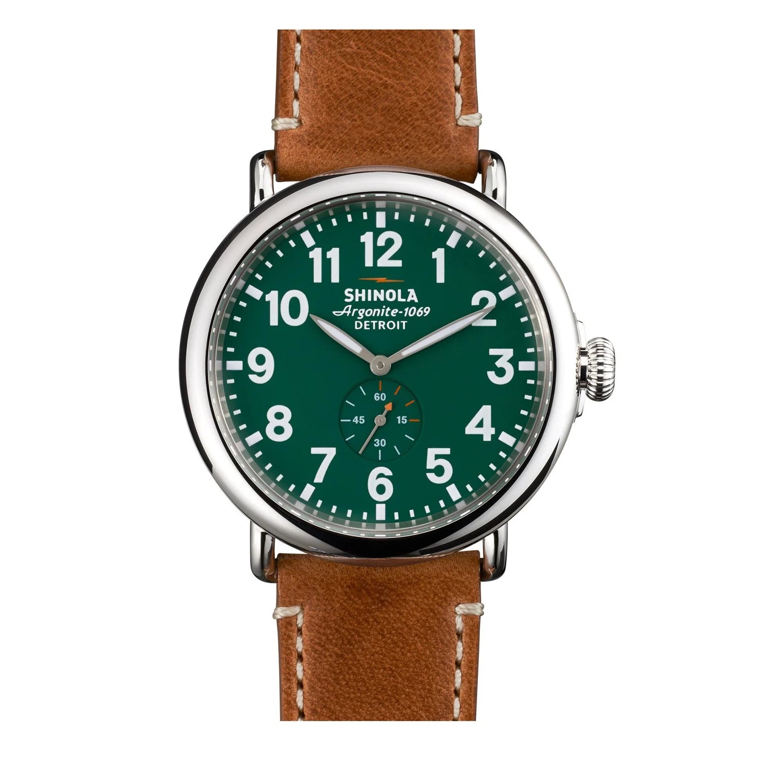 The Runwell Green Dial Largo Tan Watch, 47mm