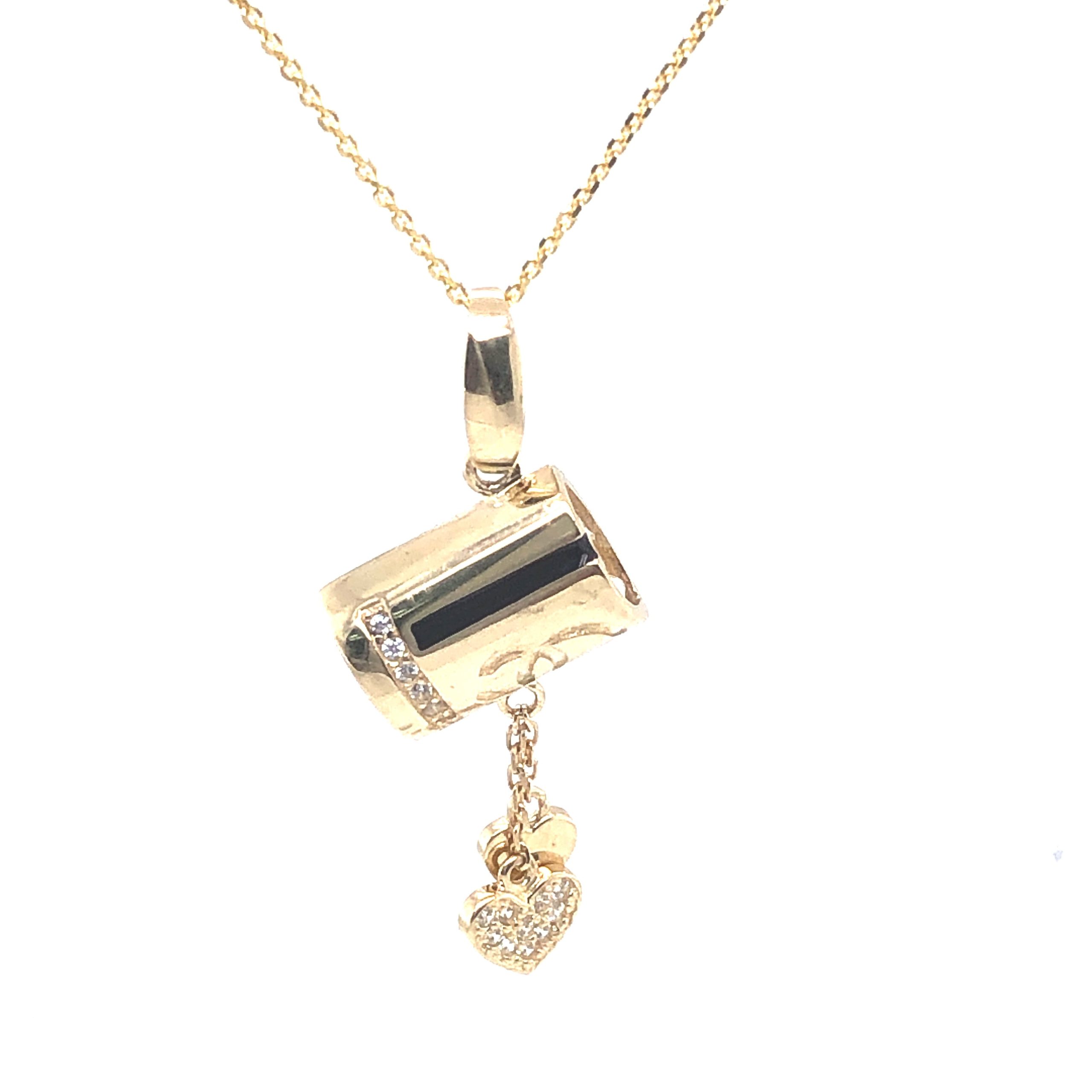 10K Heart Clutch Pendant