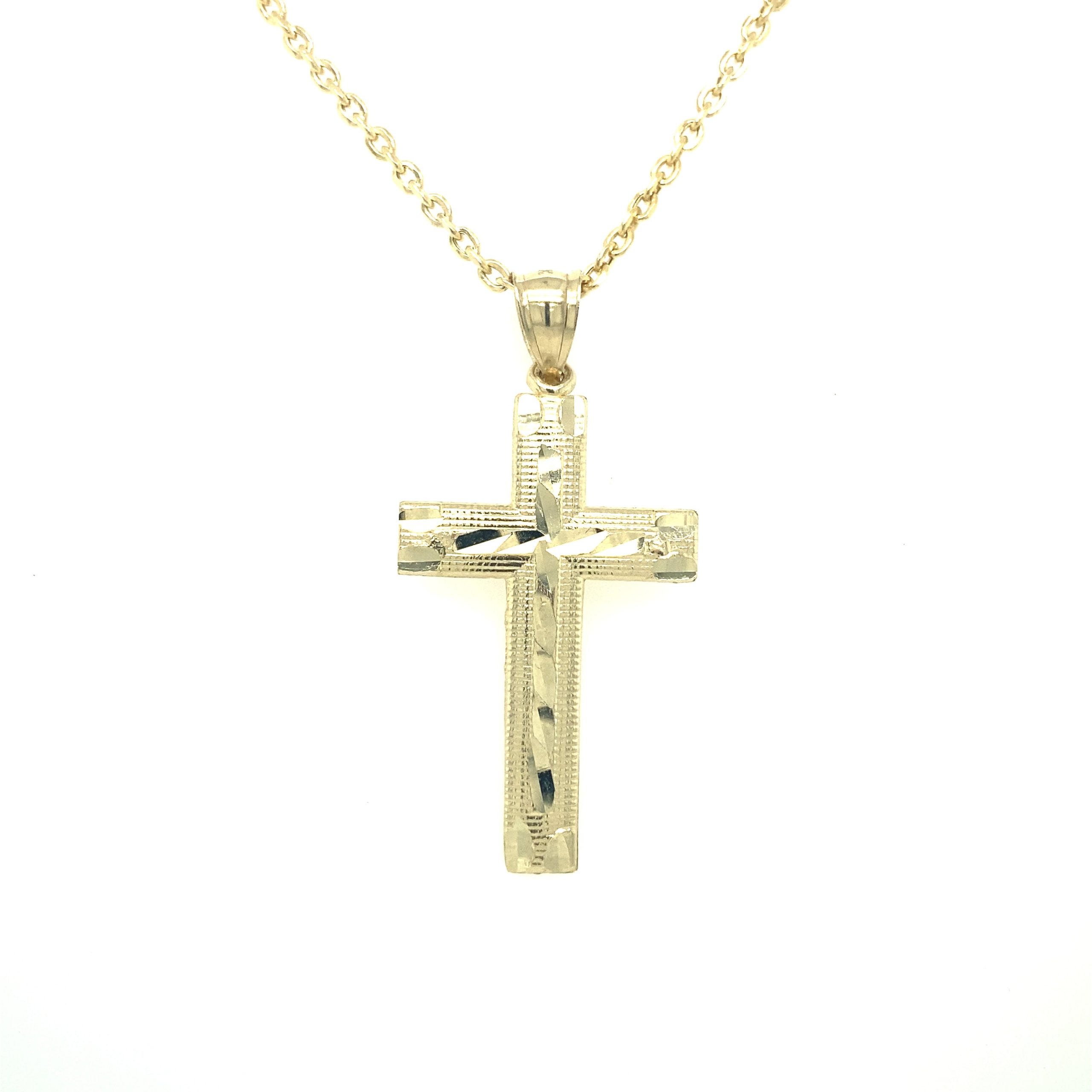 10K FANCY CROSS PENDANT