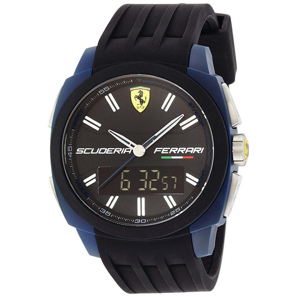 Ferrari Men's 830149 Scuderia Aerodinamico Black Silicone Watch