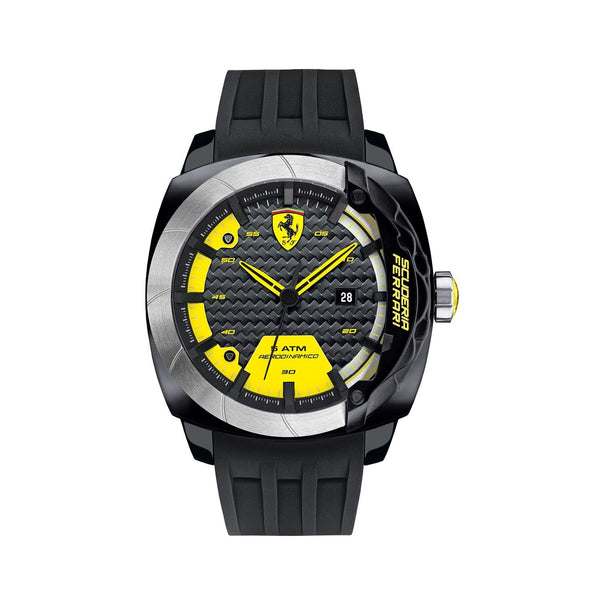 Ferrari Men's 830204 Scuderia Aerodinamico Black Silicone Watch