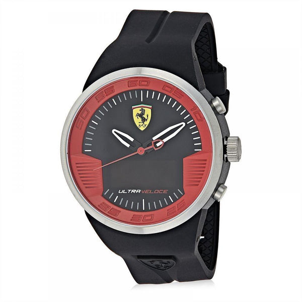 Ferrari Men's 830373 Scuderia Ultra Veloce Black Silicone Watch