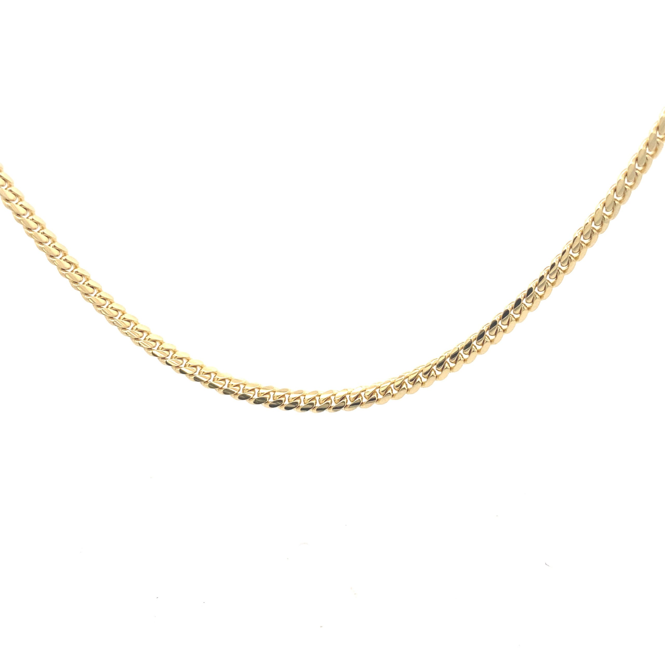 14K Gold Solid Cuban Chain 3mm