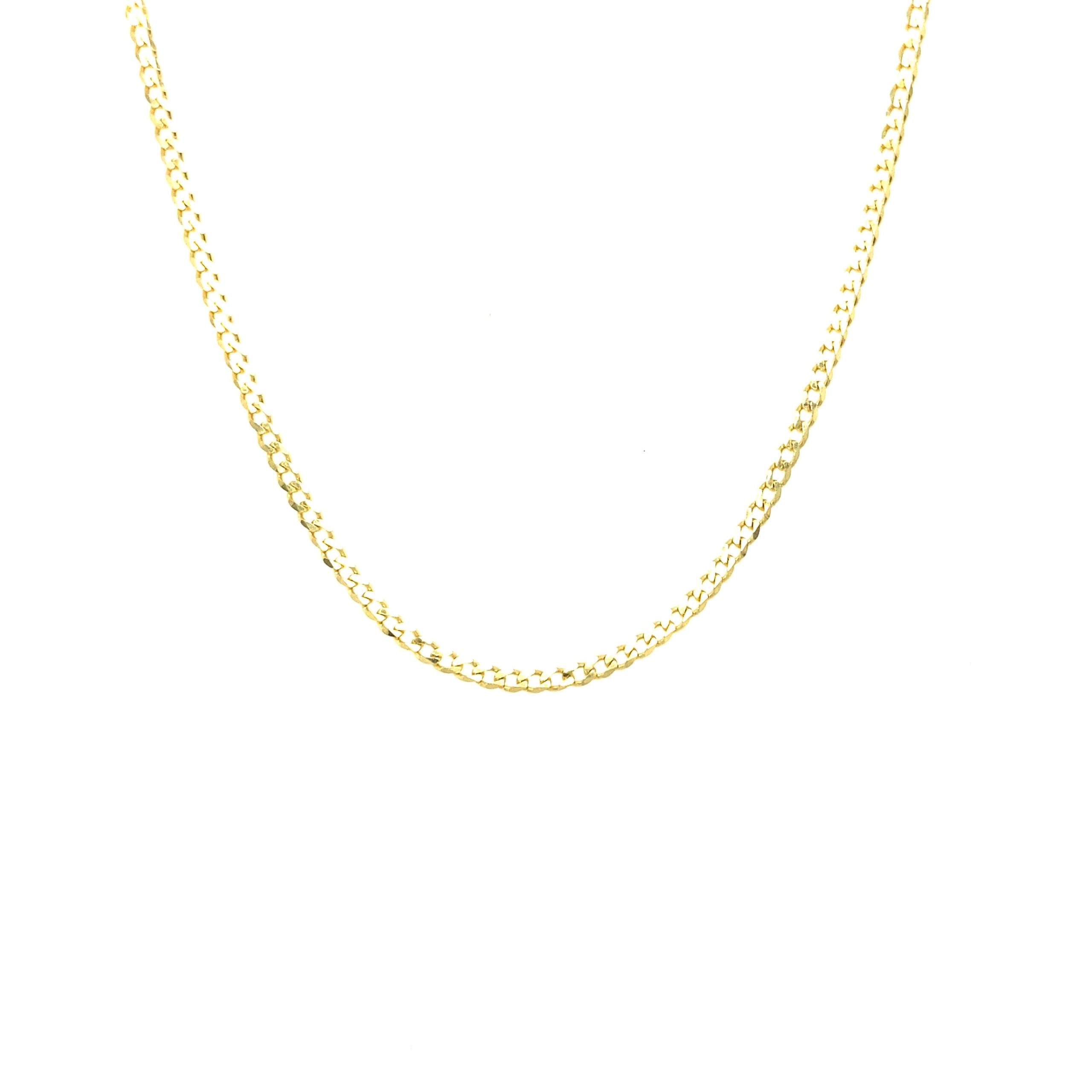 14K SMALL CUBAN CHAIN 1MM