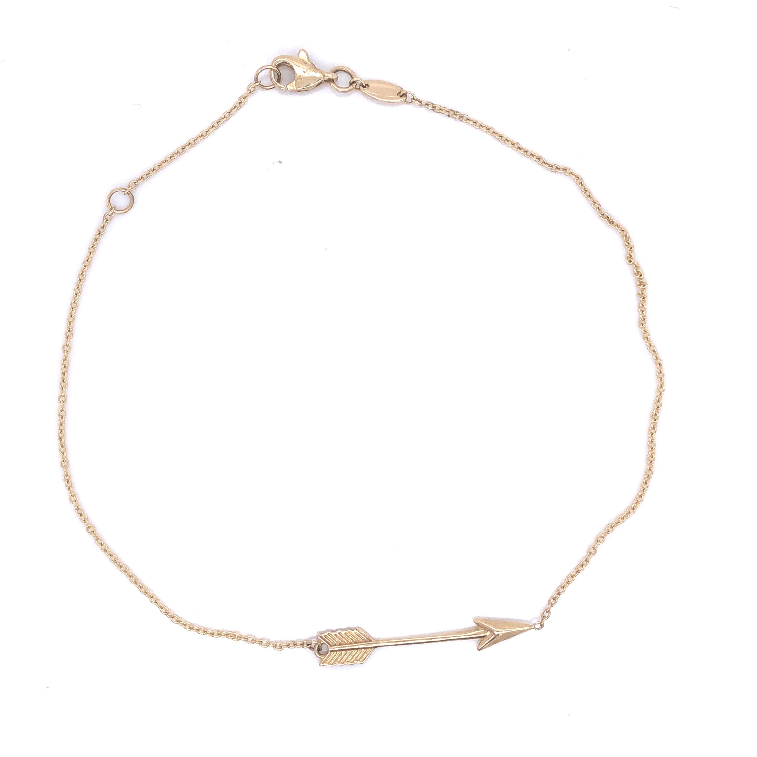 14K Arrow Gold Anklet Bracelet