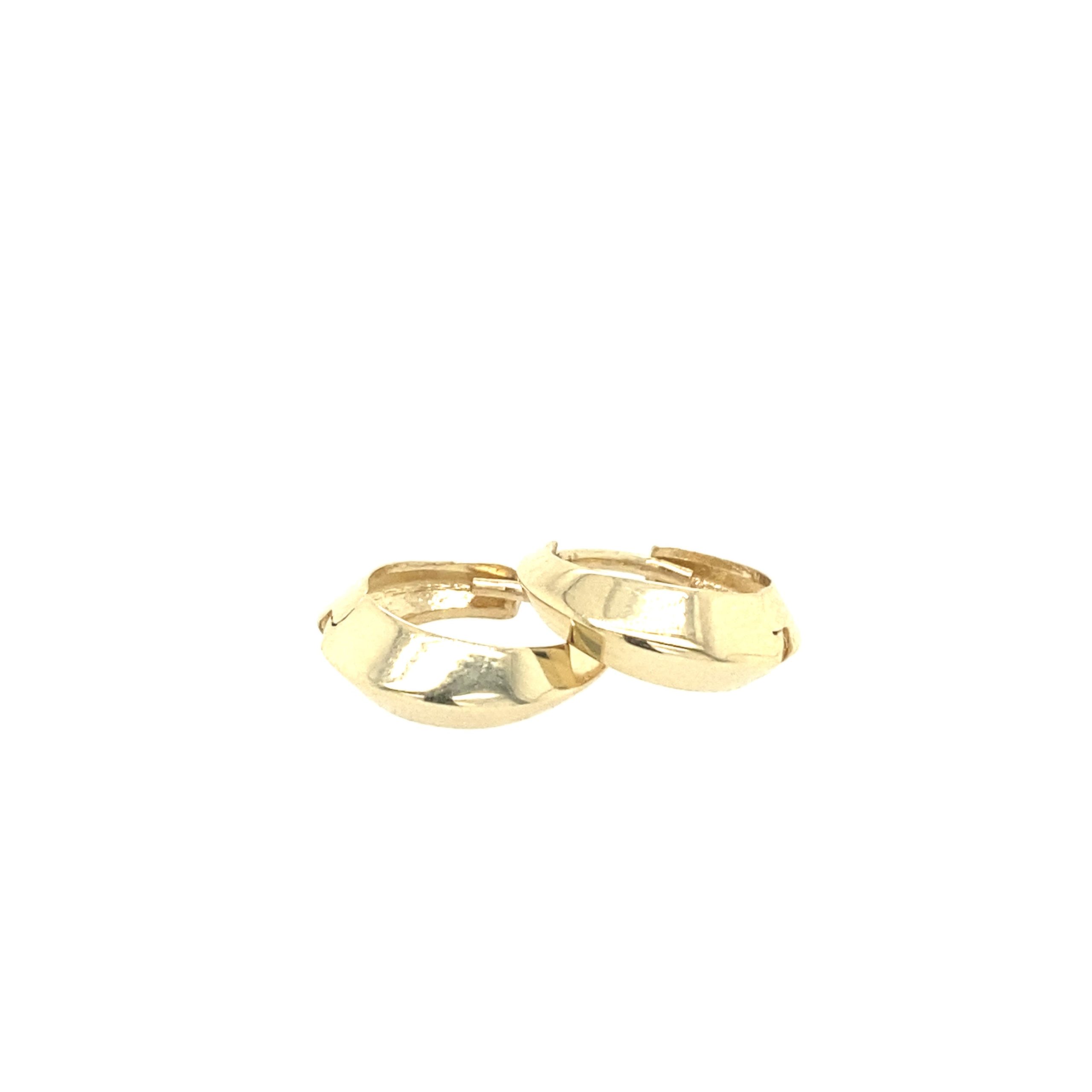14K Gold Hallow Hoop Earring