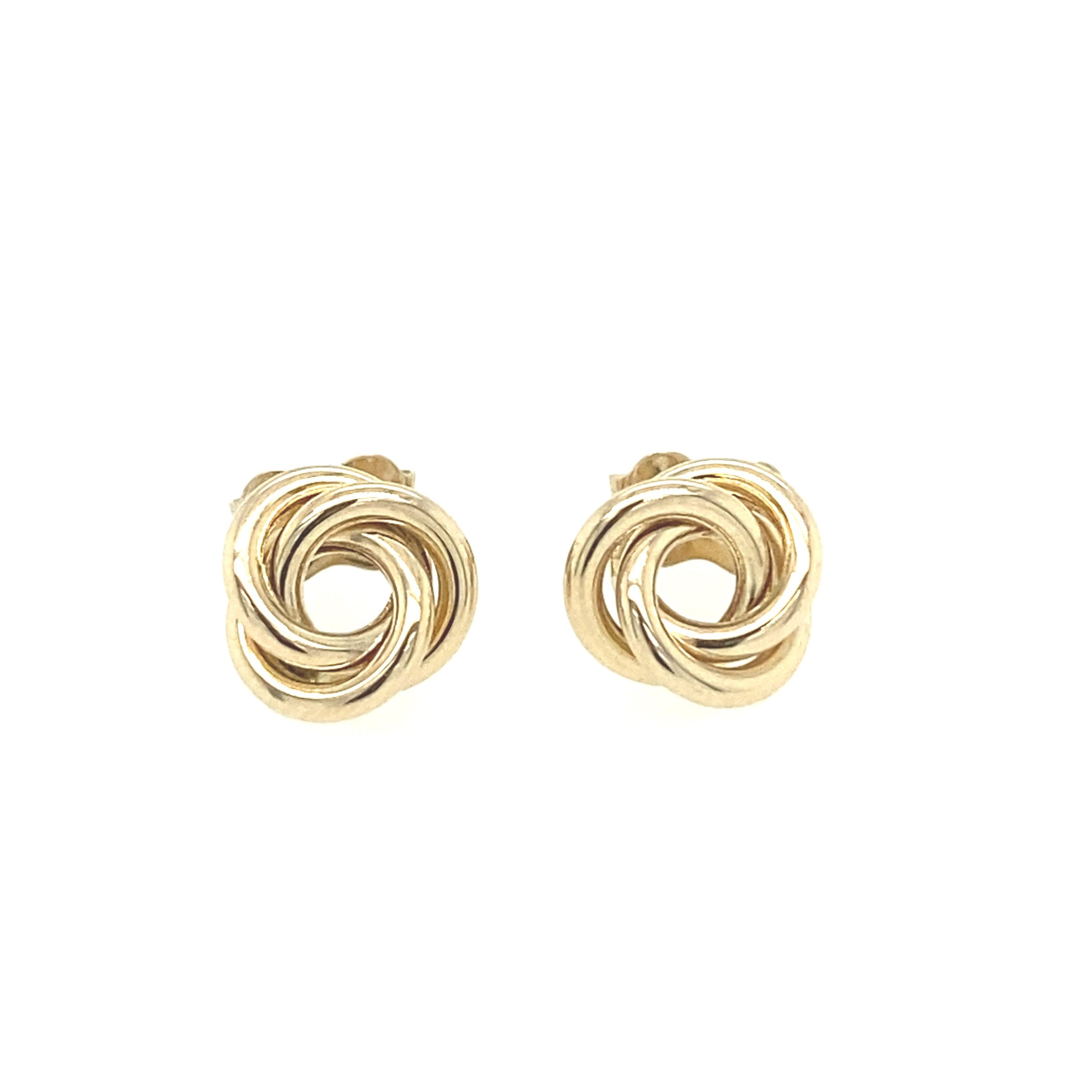 14K Gold Knot Stud Earring