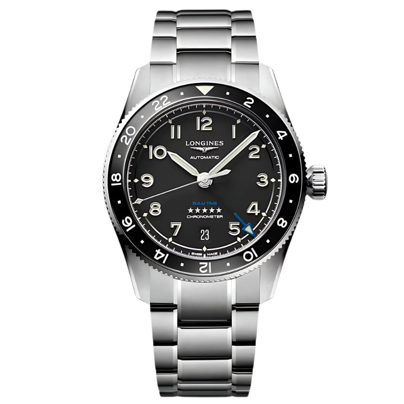 Longines Spirit Zulu Time Black GMT 39mm - L3.802.4.53.6