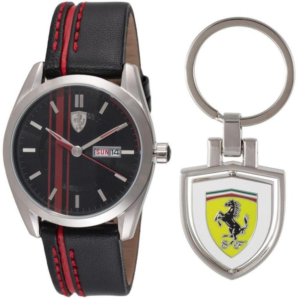 Ferrari Men's 870005 Scuderia Black Leather Watch