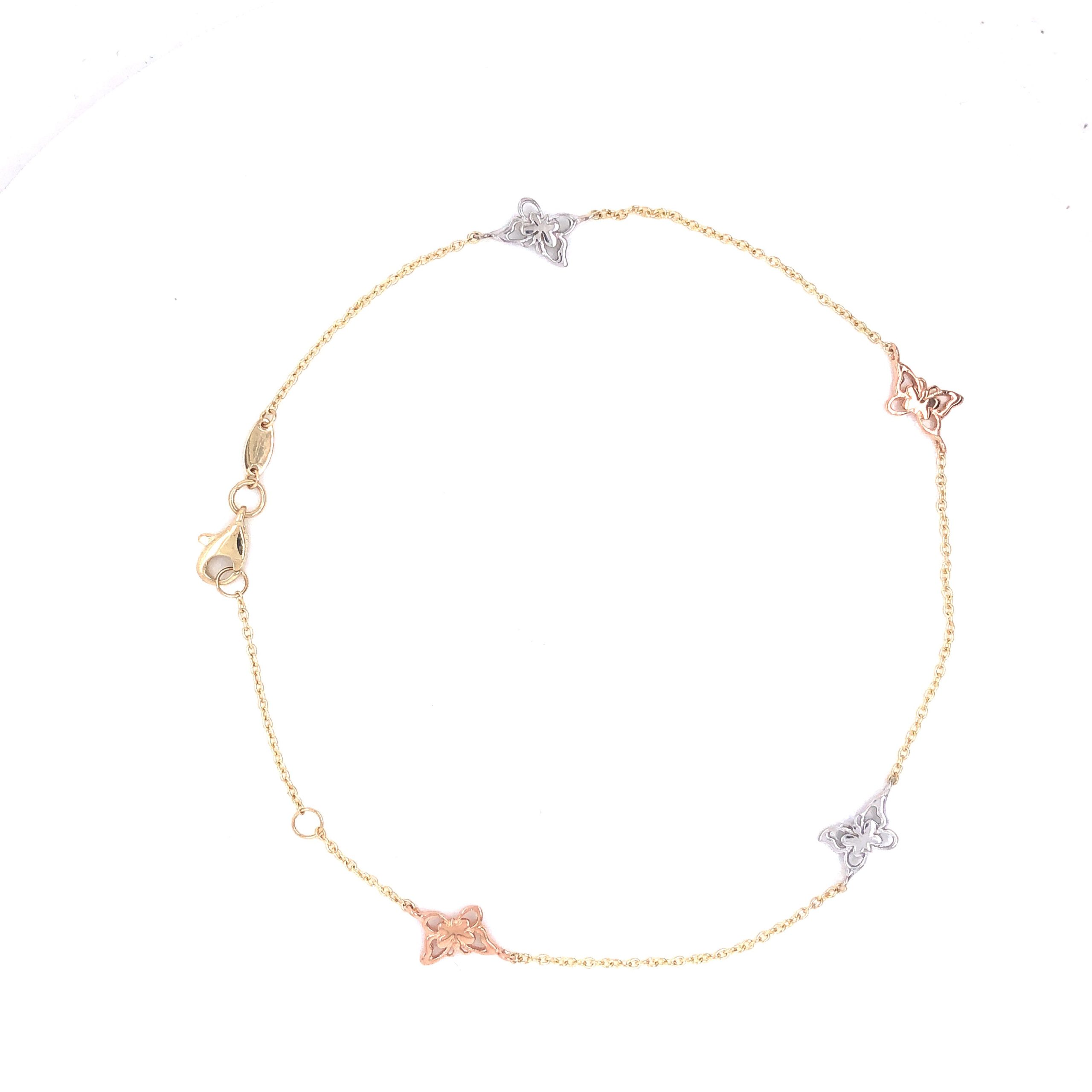 Anklet Bracelet With Butterfly
