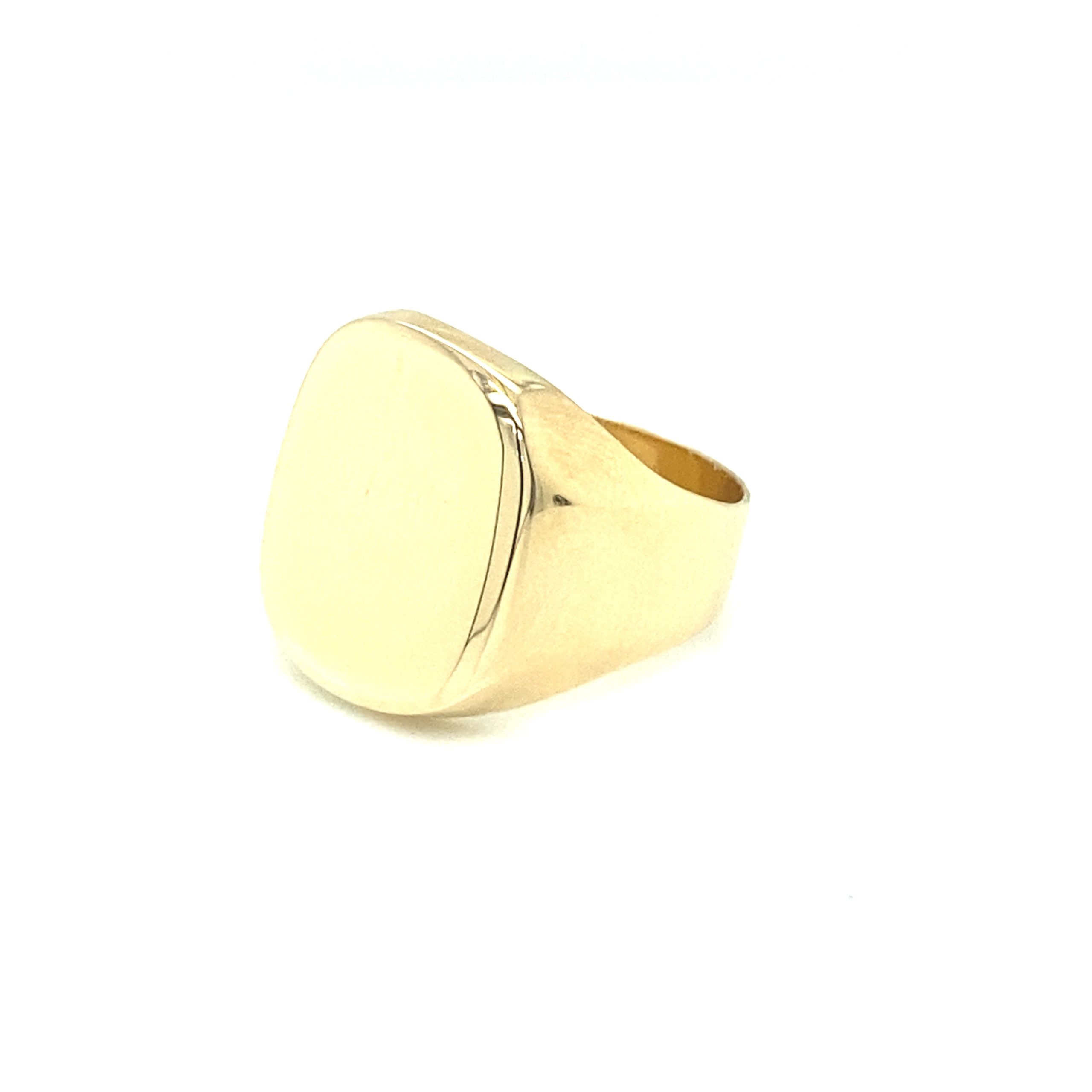 14K Gold Signet Engravable Ring