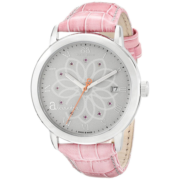 88 Rue Du Rhone Women's 87WA140019 Double 8 Diamond Pink Leather Watch