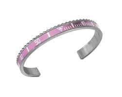 Speedometer Official Classic Steel Bangle Bracelet (Silver/Pink)