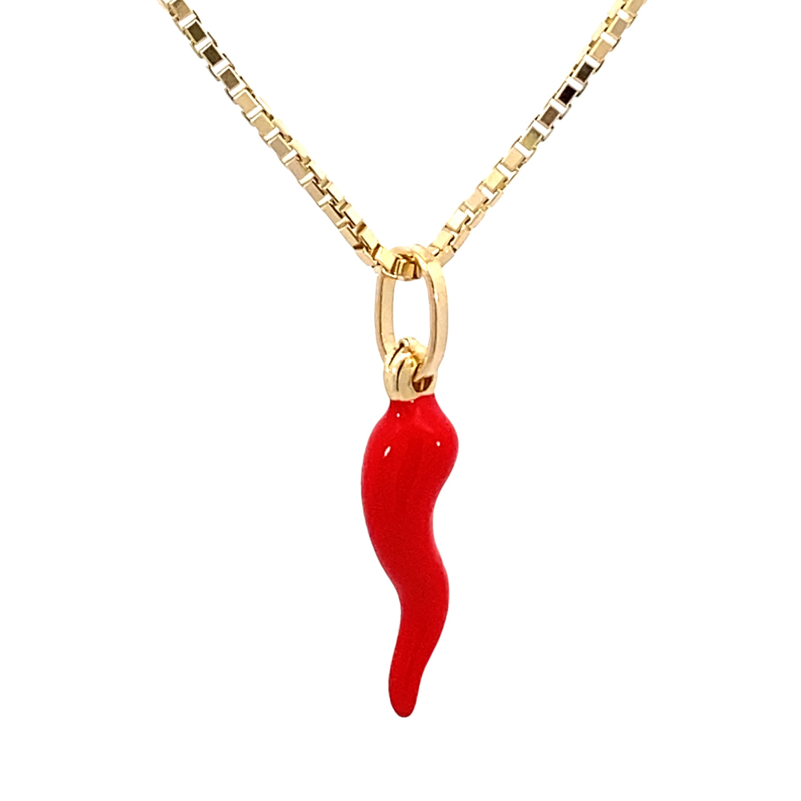 14K Gold Red Lucky Corn