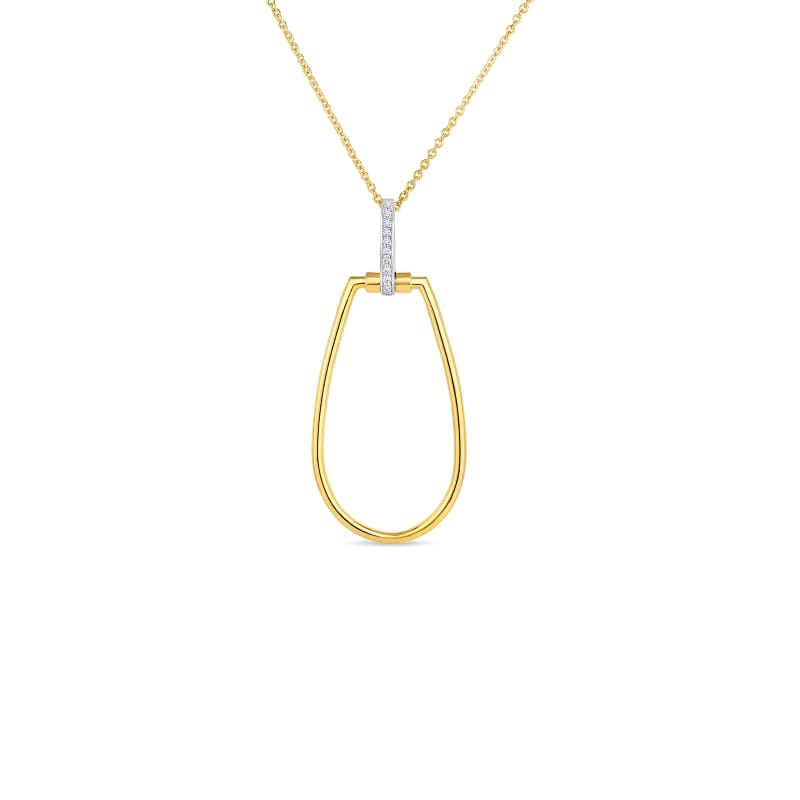 ROBERTO COIN 18KT GOLD NECKLACE WITH DIAMONDS-4 FROM THE CLASSICA PARISIENNE