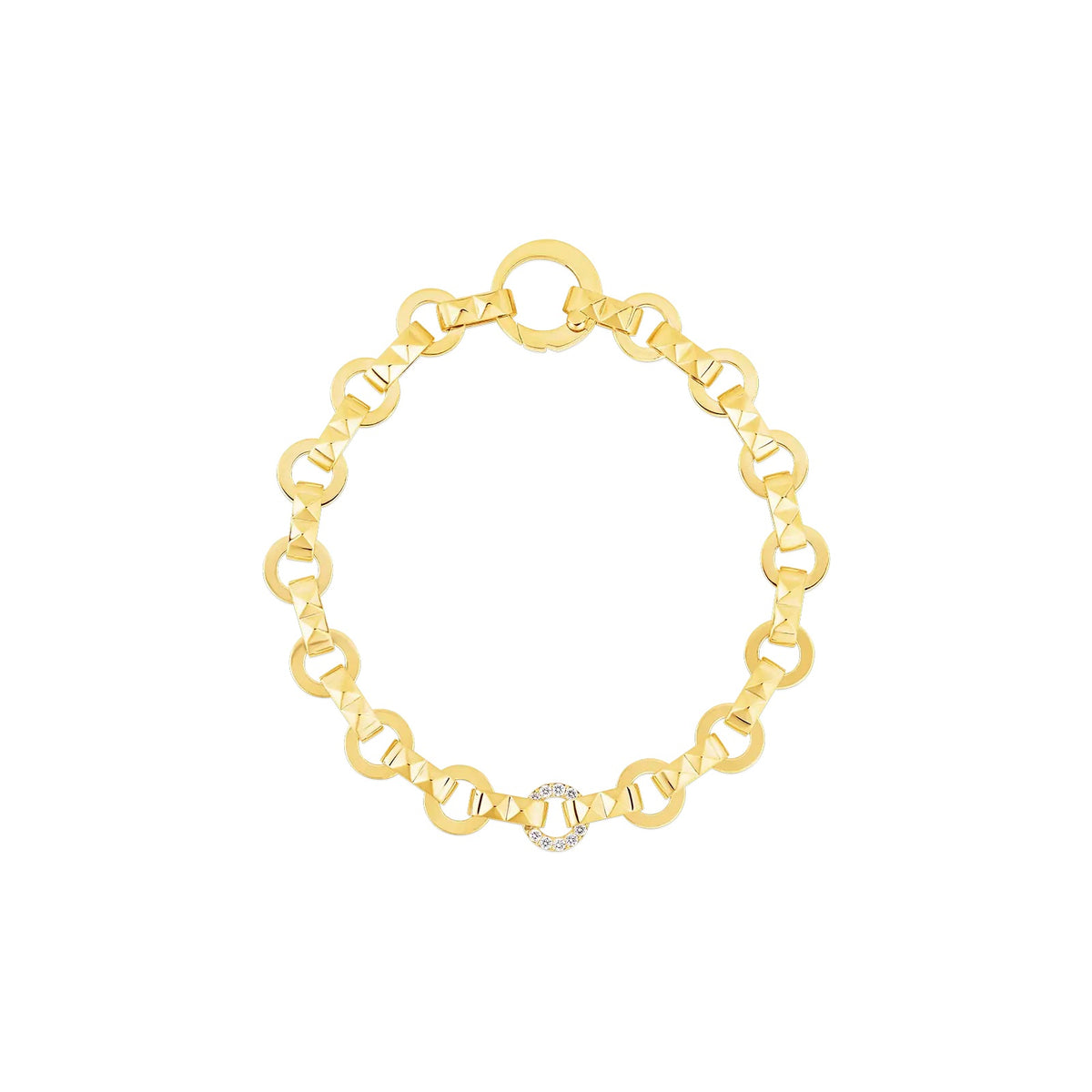 ROBERTO COIN 18KY OBELISCO DIAMOND BRACELET