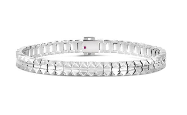 ROBERTO COIN 18W ROCK AND DIAMOND BRACELET