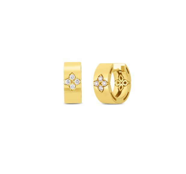 ROBERTO COIN 18KY VERONA EARRING .16 CT DIA