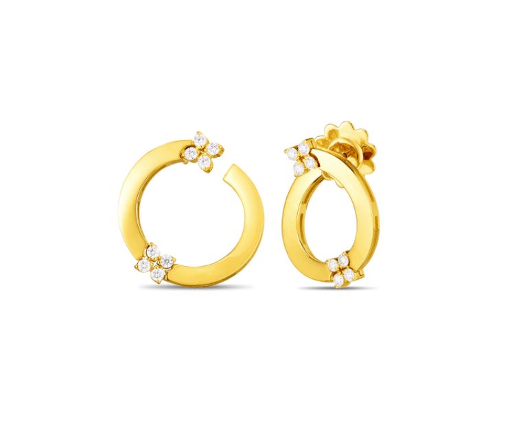 ROBERTO COIN 18KY VERONA EARRING .34 CT DIA