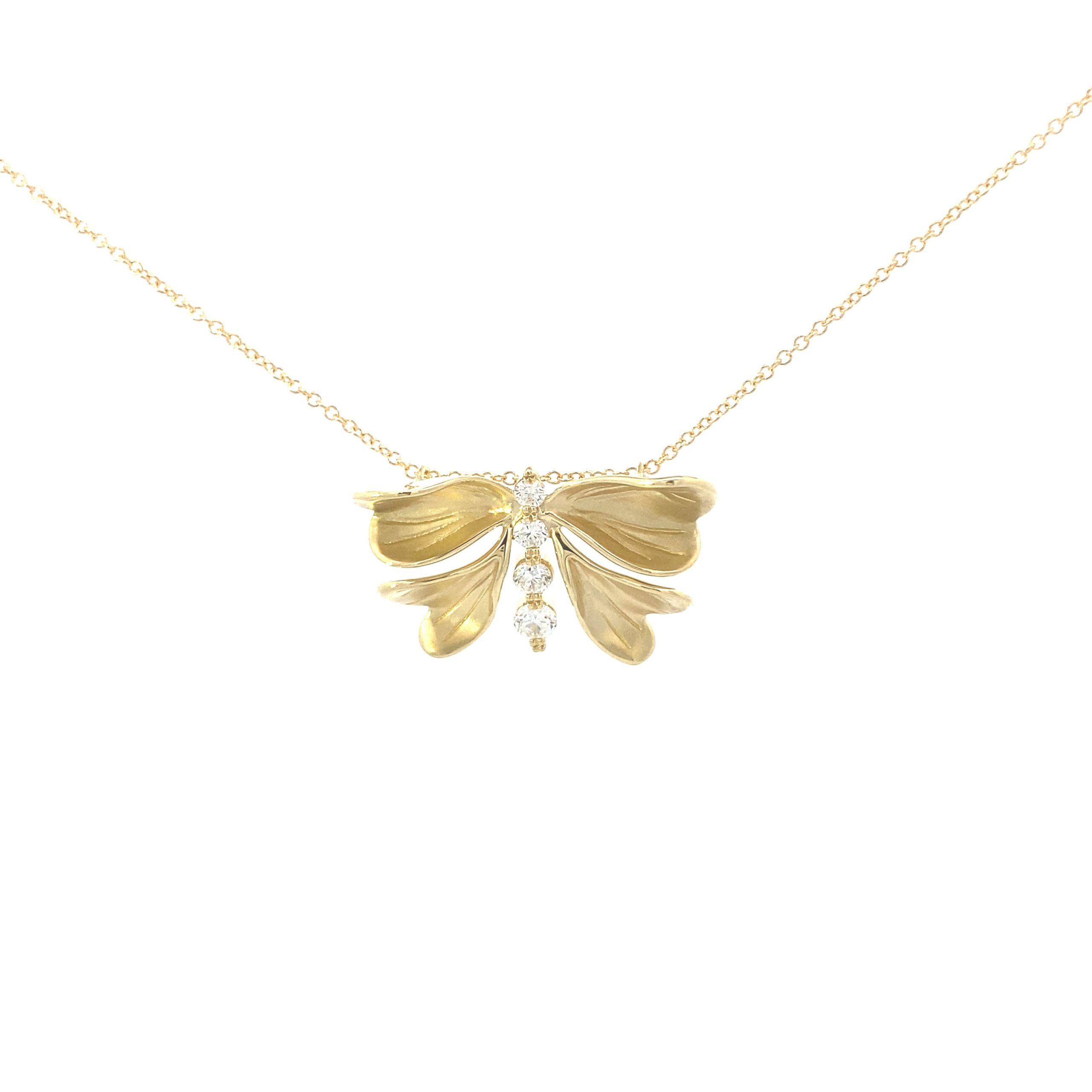 Simon G 18K Necklace with Butterfly Pendant