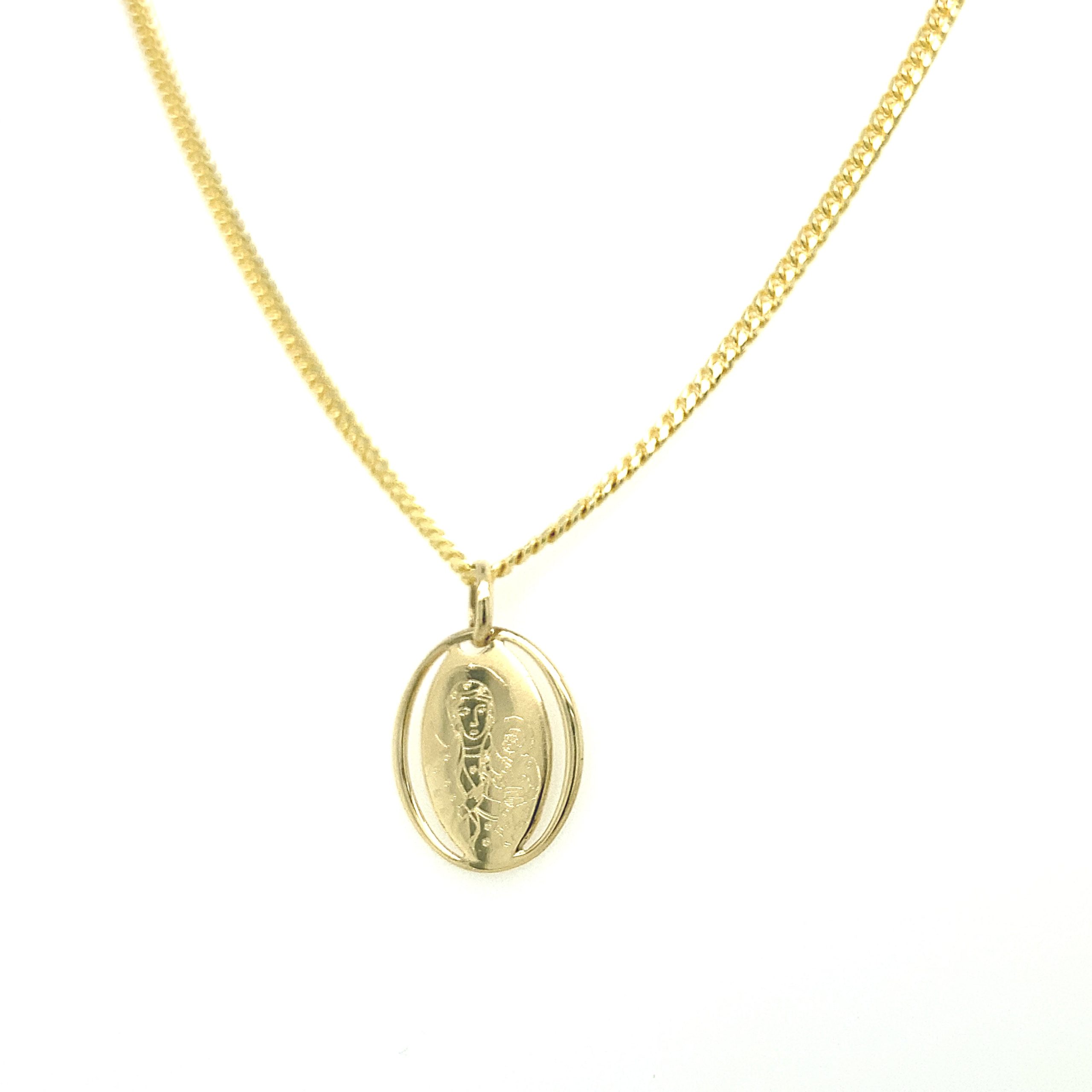 14K Virgen del Carmen Pendant