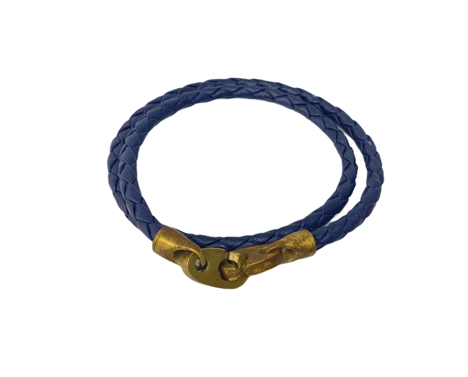 The Journey Double Wrap Leather Bracelet (Midnight Blue)