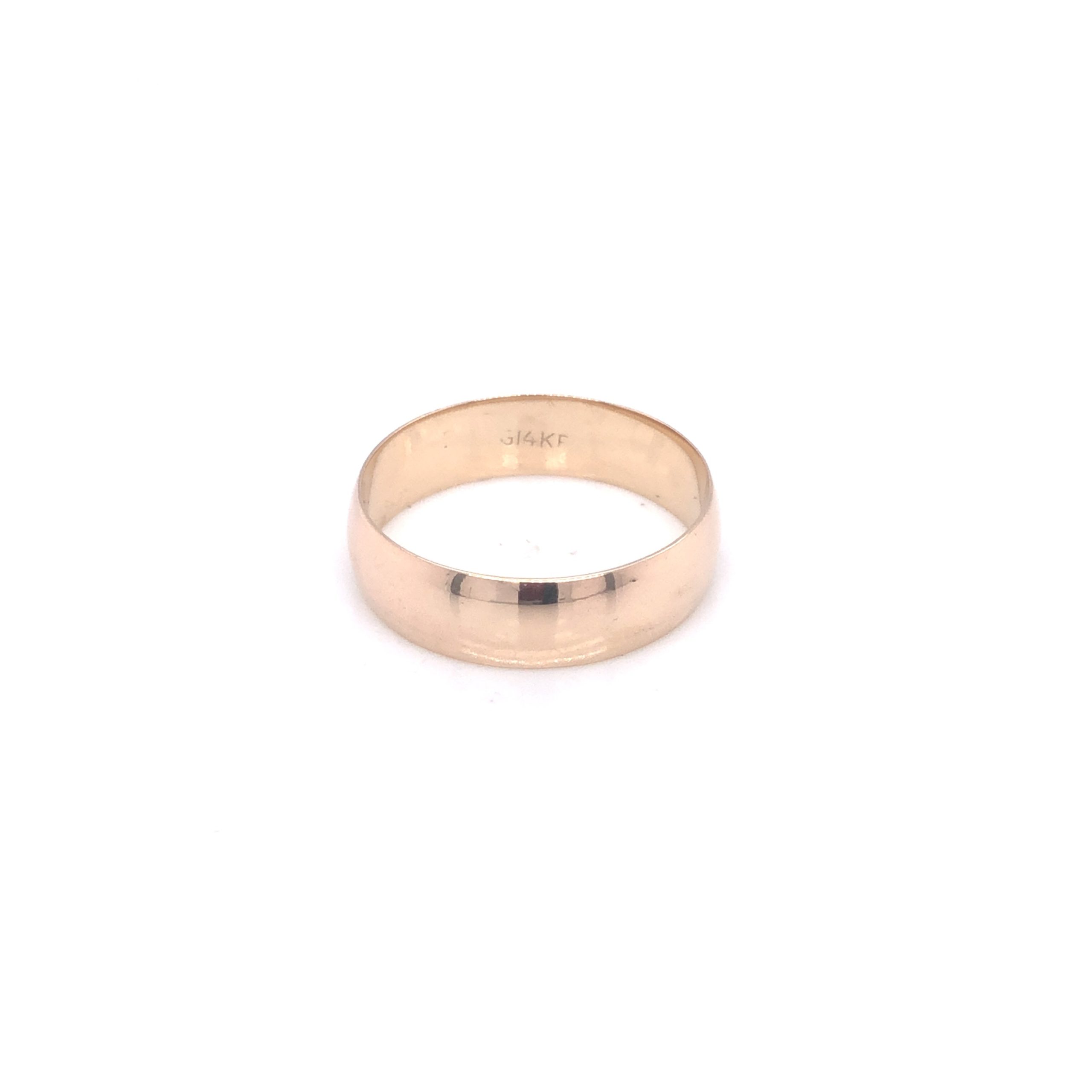 14K Wedding Band Rose Gold