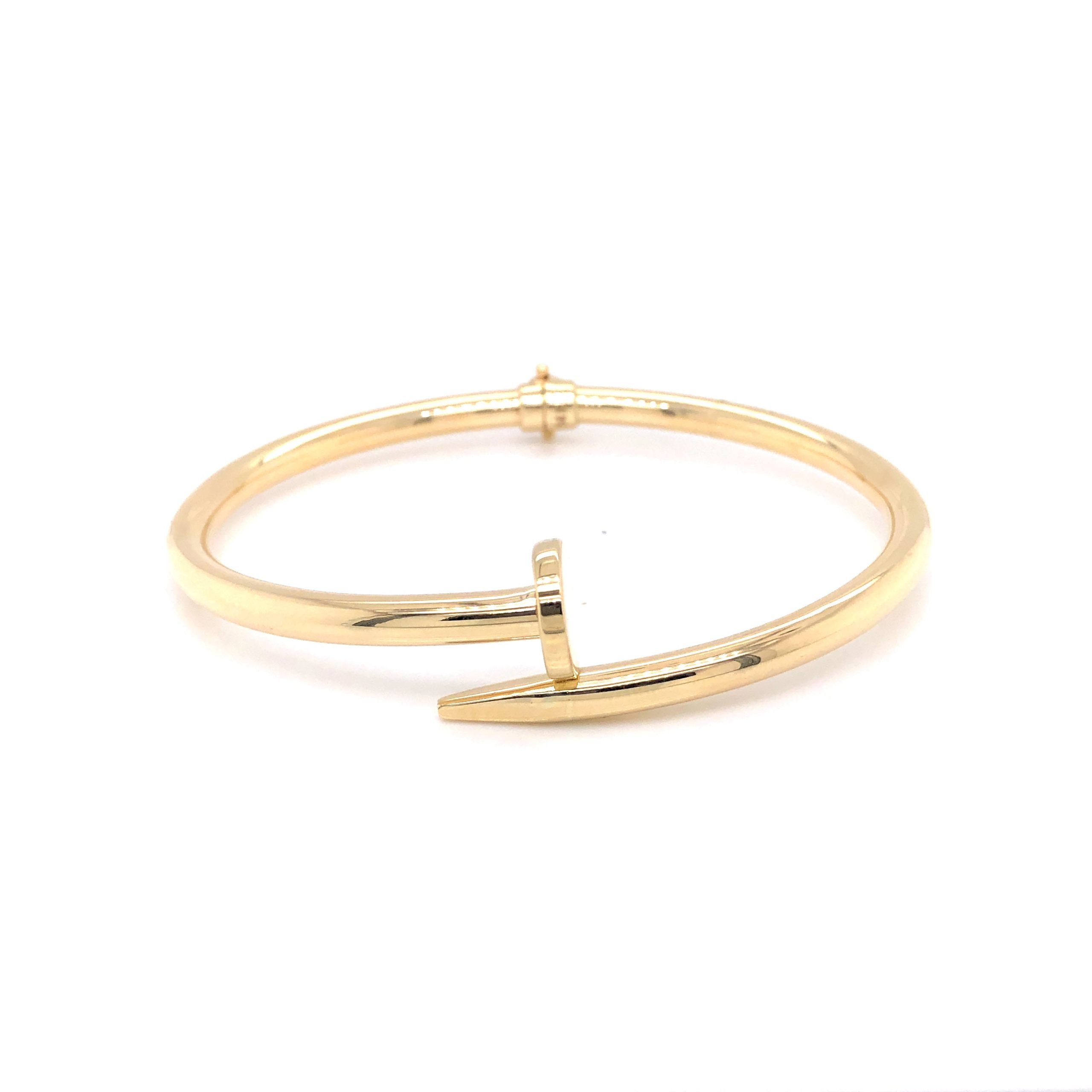 14K GOLD FANCY NAIL BANGLE