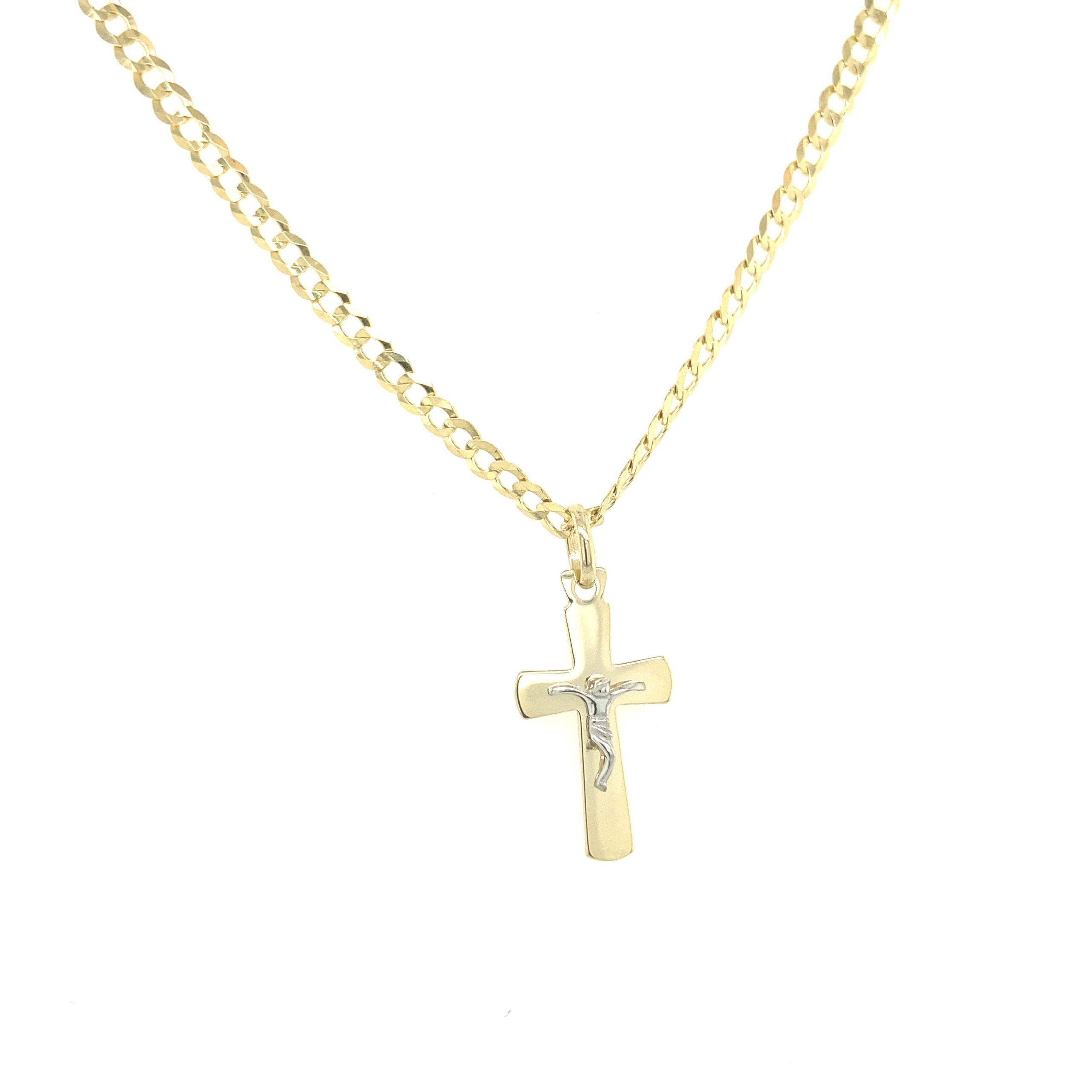 14K Cross Pendant 2/t With Image