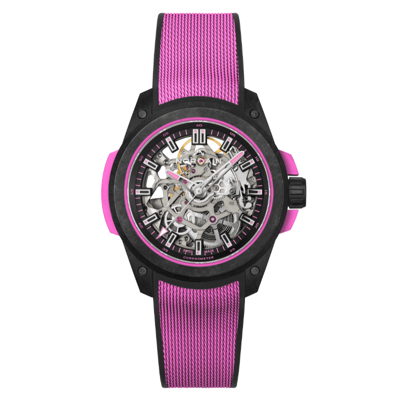 Norqain Independence Wild One Skeleton 39mm Hyper Pink- N3001.07Q04.B03.R01