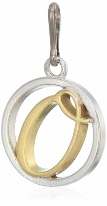 Two-Tone Letter O Charm (Silver/Gold)