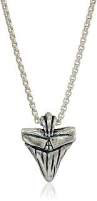 Men's Shark Tooth Pendant Necklace (Silver)