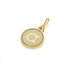 Letter A Etching Charm (14kt Gold)