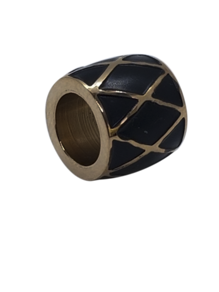 Black and Rose-Gold Patterned Steel Link