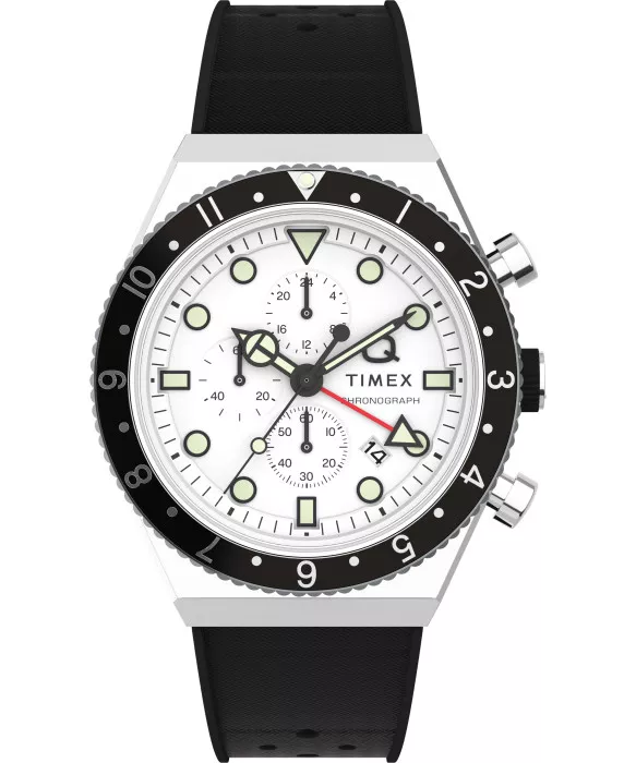 Timex® Chronograph 'Q Gmt Chrono' Men's Watch TW2V70100