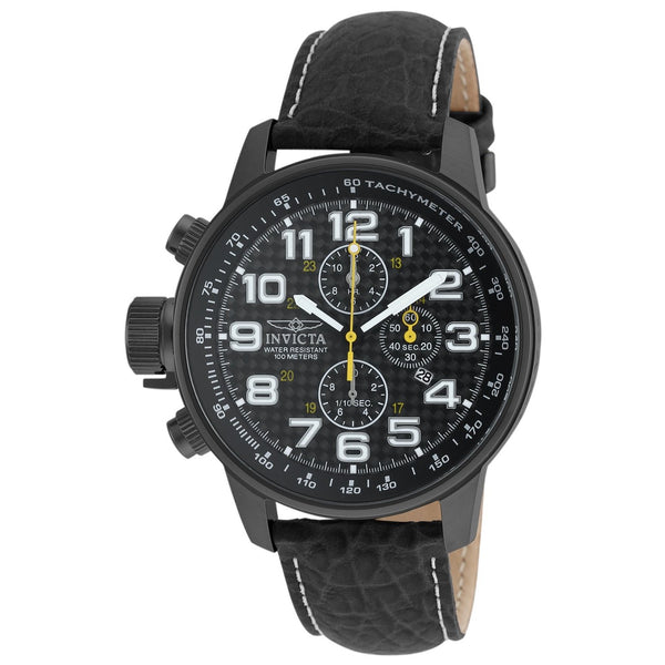 Invicta Men's 90068 I-Force Black Leather Watch