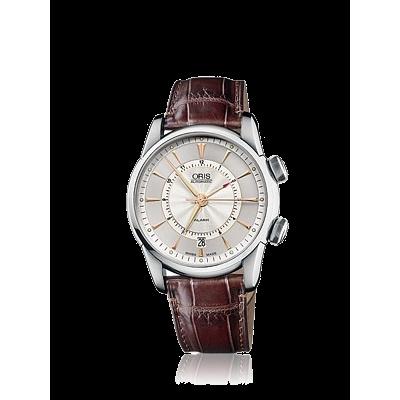 Oris Men's 90876074051SETLSBRN Artelier Brown Leather Watch