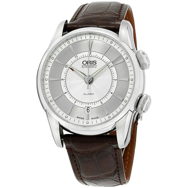 Oris Men's 90876074091LSBRN Artelier Brown Leather Watch
