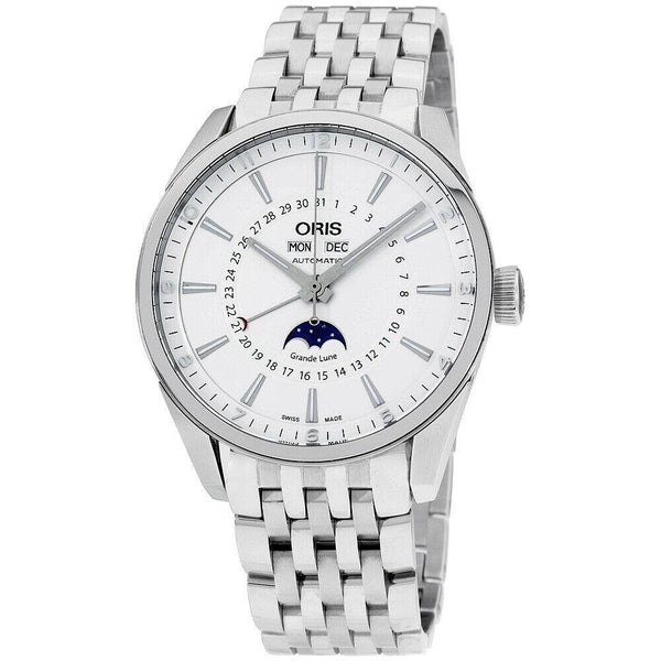 Oris Men's 91576434051MB Artelier Complication Moonphase and Date Indicator Around the Inner Rim Stainless Steel Watch