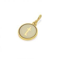 Letter T Etching Charm (Gold)
