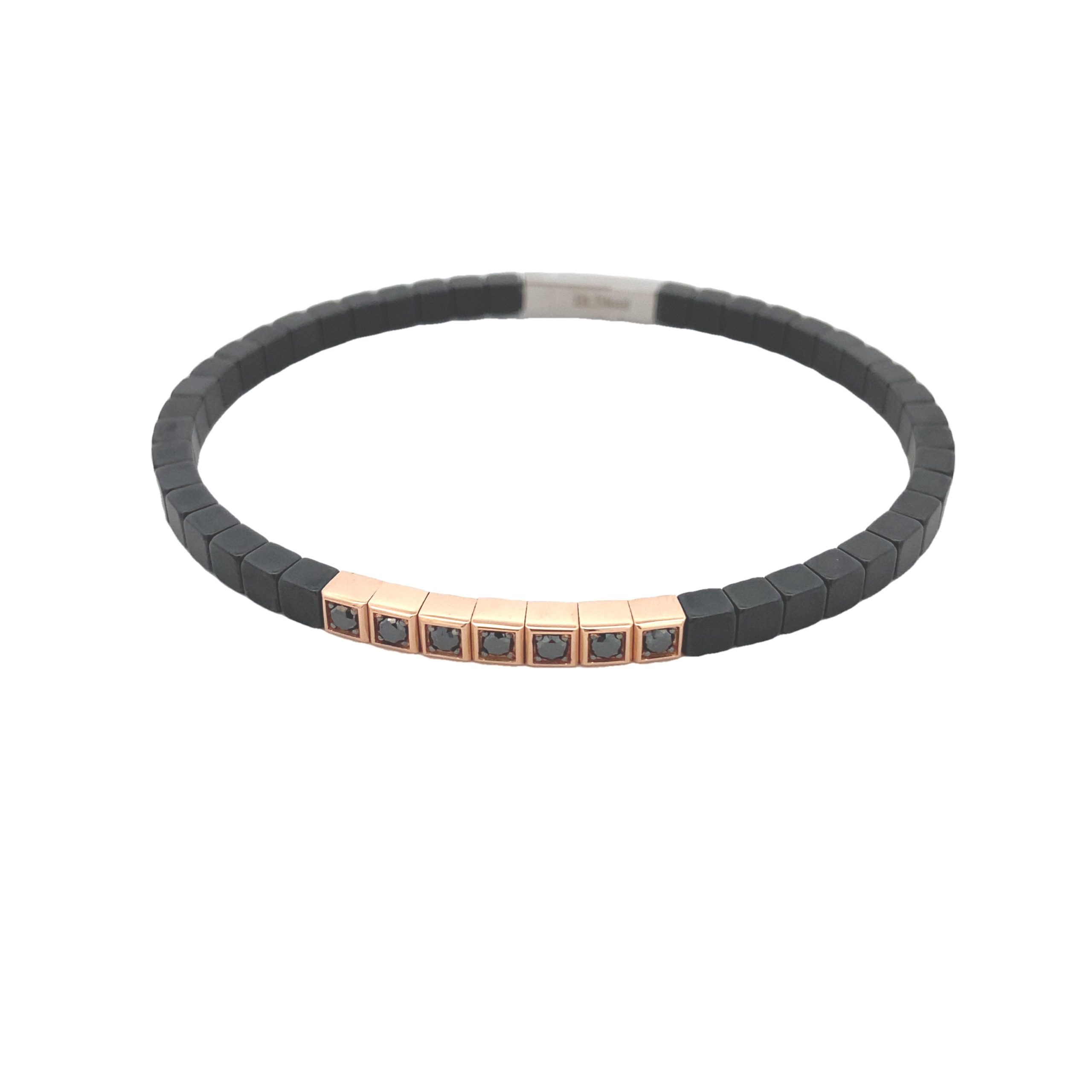 Baraka Men Bracelet Ceramic with Black Diamond BR351041ROCN190035