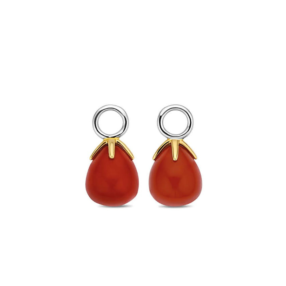 CORAL FLOWERBUD EARRING CHARM